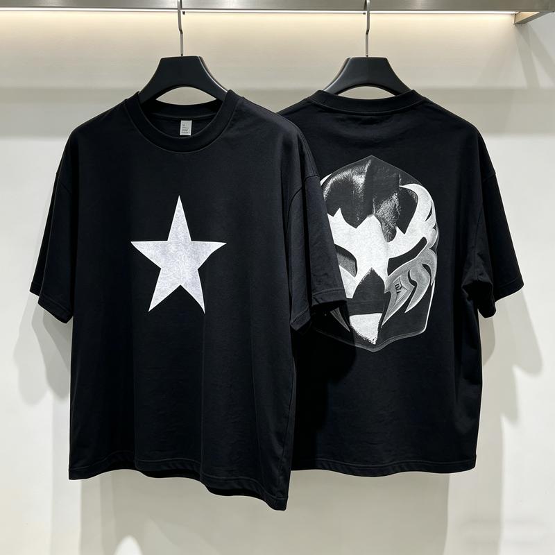 Chest Fivepointed Star Printed Tshirt Men Women Cotton Loose Casual Short Sleeve Tshirt Mens Tshirts Summer Mens Clothing