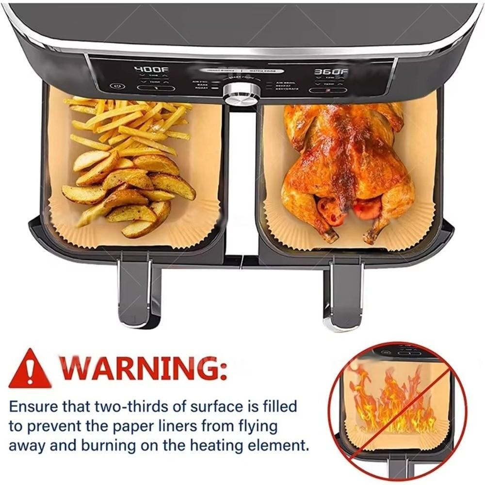 New Disposable Baking Paper Heat-Resistant Waterproof Air Fryer Paper Non-Stick Oil-Proof Parchment Paper Grill Accessories