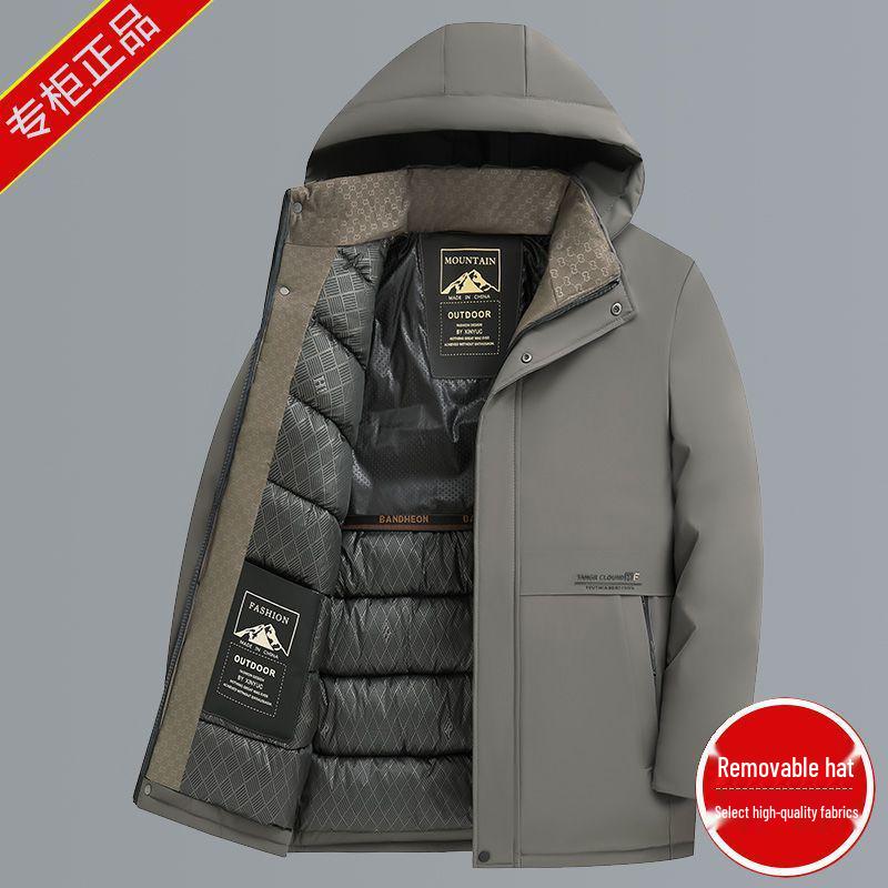 Men's Winter 2025 Clearance: Mid-Length Thickened Down Jacket for Cold Protection - Dad's New Style