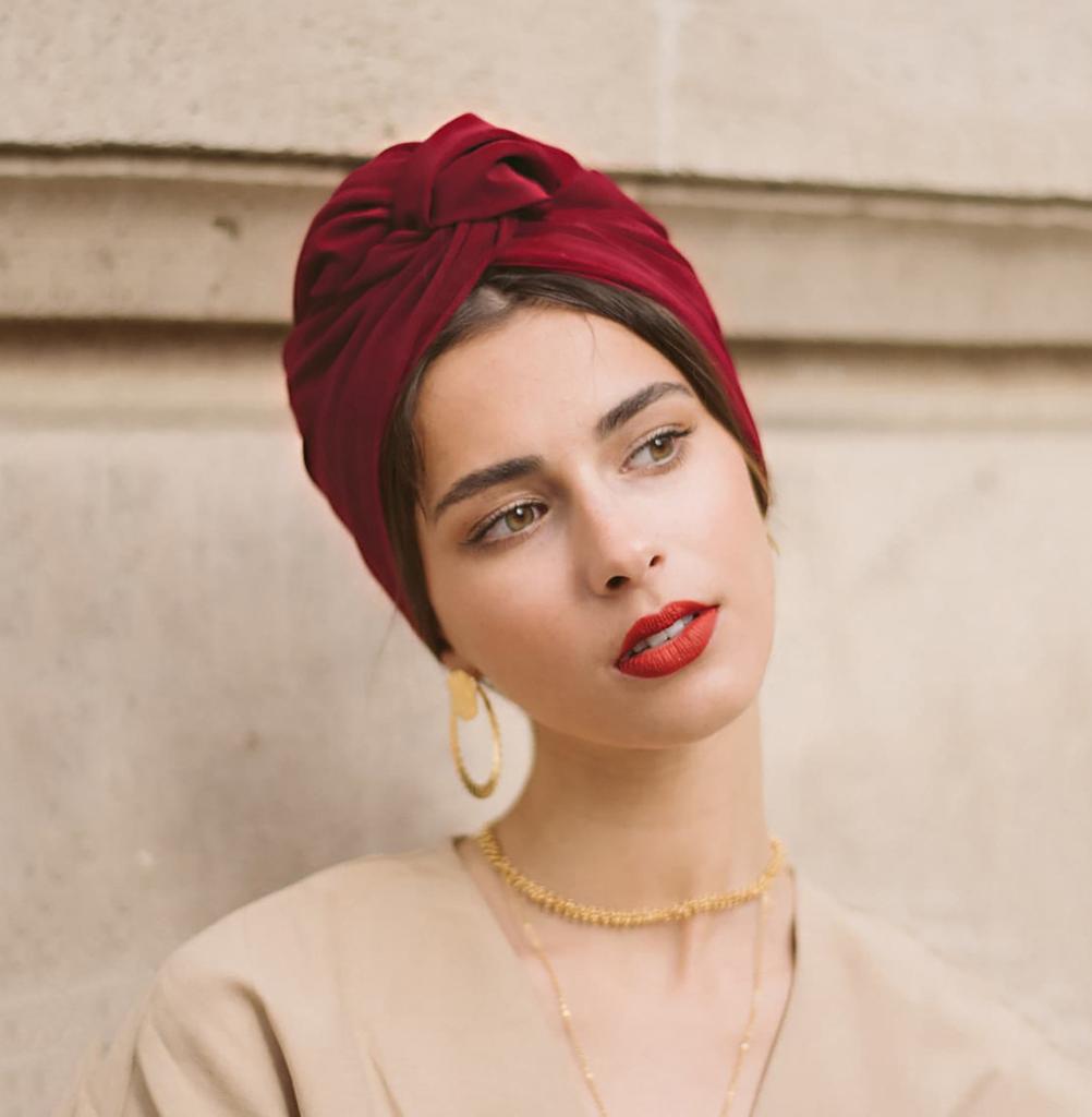 Vintage Weicher Französischer Turbanhut Mode Damen Bandana Stirnband Damen Haarabdeckung Kappe Damen Kopfwickel Muslimisches Kopftuch Mütze