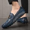 Doudou shoes men's 2025 autumn new leather soft-soled casual versatile one-pedal first-layer cowhide men's shoes loafers