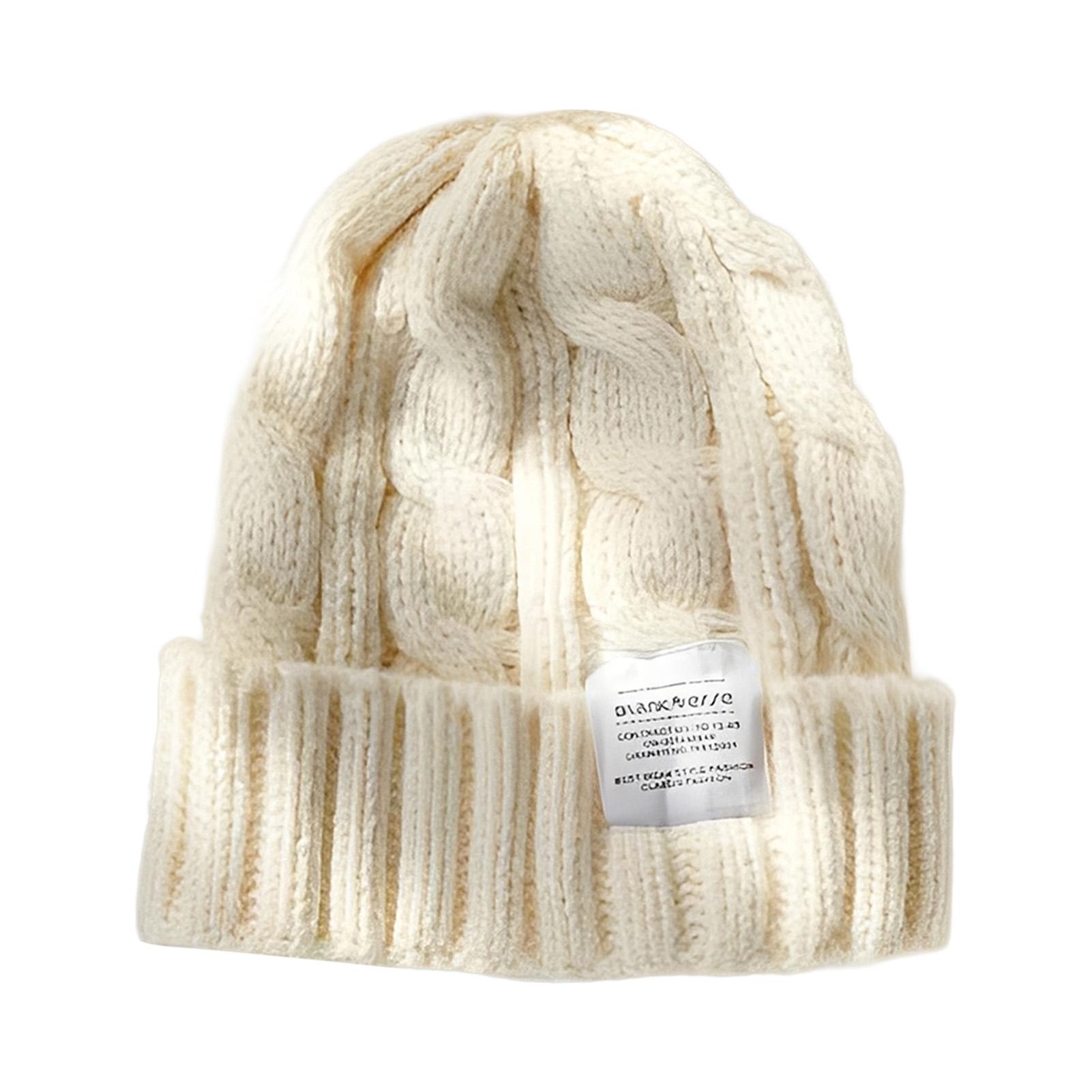 Women s Knit Beanie Hat with Ear Coverage Chunky Yarn Winter Warm Thick Crochet Cap for Cold Weather Outdoor