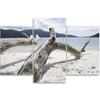 Three Piece Picture Canvas Print Tree Branch Sea Beach Mountains
