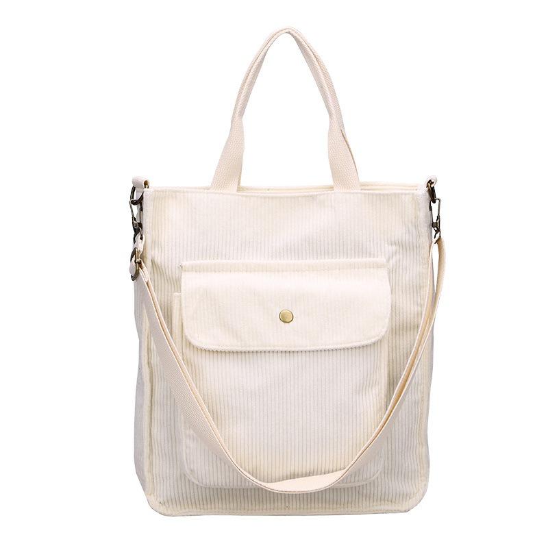 Women's Bag Corduroy New Shoulder Bag Simple Portable Messenger Bag