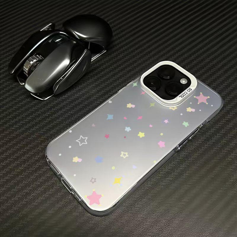 Polka dot color star color silver shell for Apple 16/15/14 Pro mobile phone case 15promax13/12/11X