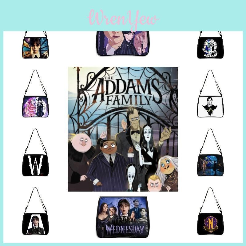 Wednesday Addams Famlily Shoulder Handbag Gothic Style Light Easy To Carry