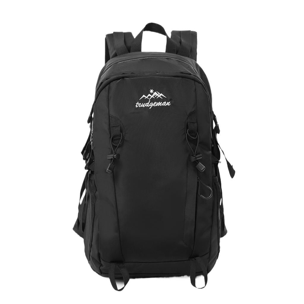 Ridge Protection Breathable Large-Capacity Backpack Men'S Solid Color Simple Outdoor Travel Mountaineering Bag Multi-Functional Lightweight Backpack
