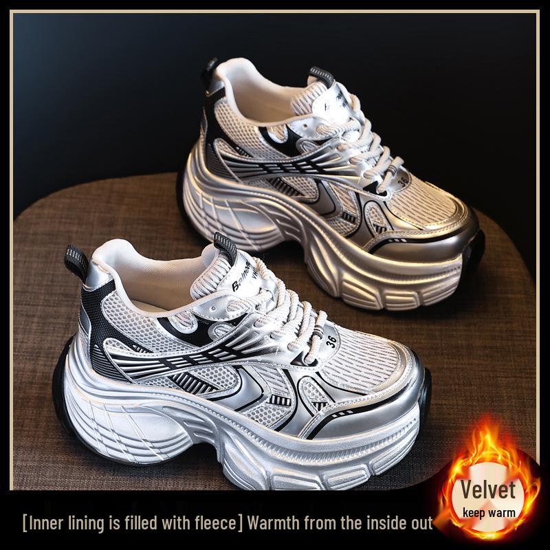 TW8162-5 Women's Thick-Soled Hidden Heel Dad Shoes - 2025 Autumn Fashion Sports Casual Sneakers