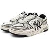 MLB Chunky Liner PU Abrasion Resistant Height Increasing Low top Skateboard Shoes Unisex Black White Gray 3ASXCA12N-50WHS(Team16-)