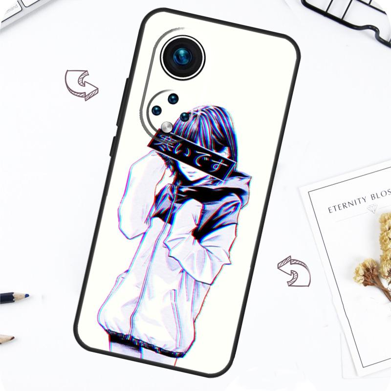 

Грустная японская эстетичная арт-кейс для Honor Magic 7 5 6 Pro Honor 200 Pro X9b X9a X8b X8a X8 X9 X9c 50 70 90 Lite Чехол Honor X9 4G