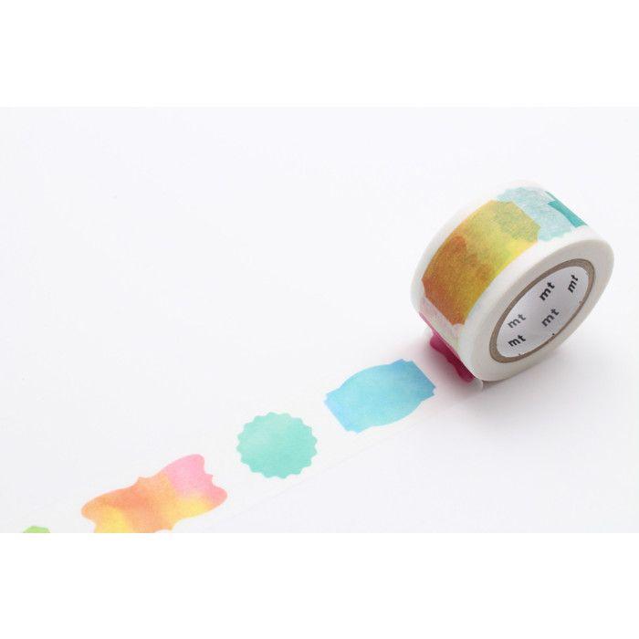 Masking Tape MT EX 2,5 cm étiquettes aquarelle - label watercolor N