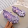 Girls' Princess Flats with Rhinestone Bow & Pearls