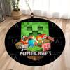 MINISO M-MINE 3D Sandbox Games Round Carpet for Living Room Sofa Coffee Table Bedroom Area Rug Kitchen Kid Room Nonslip FloorMat