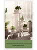 Compact Wrought Iron Flower Stand: Indoor/Outdoor Floor-Standing Plant Holder