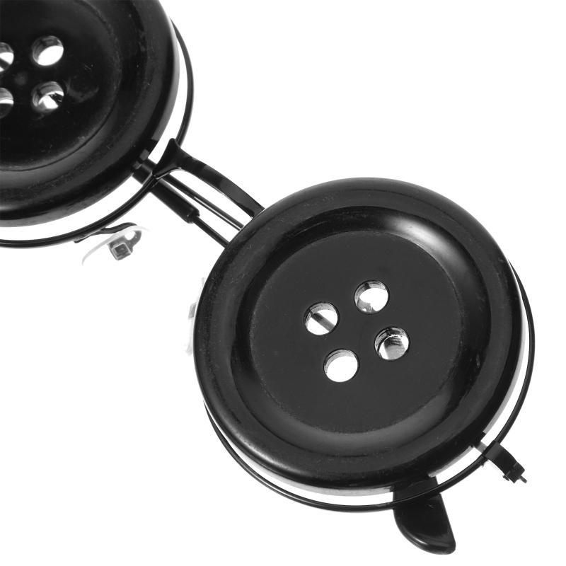 Horror Button Eyes Cosplay Glasses Props Coraline Button Glasses Party Glasses Necklace Hairpin Set Fairy Tale Halloween party