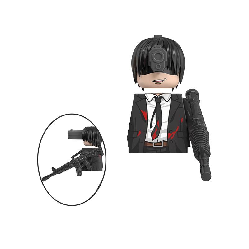 Japan Anime Figures Chainsaw Man Denji Pochita Katana Assembled Building Blocks Minifigure Children's Kids Educational Gift