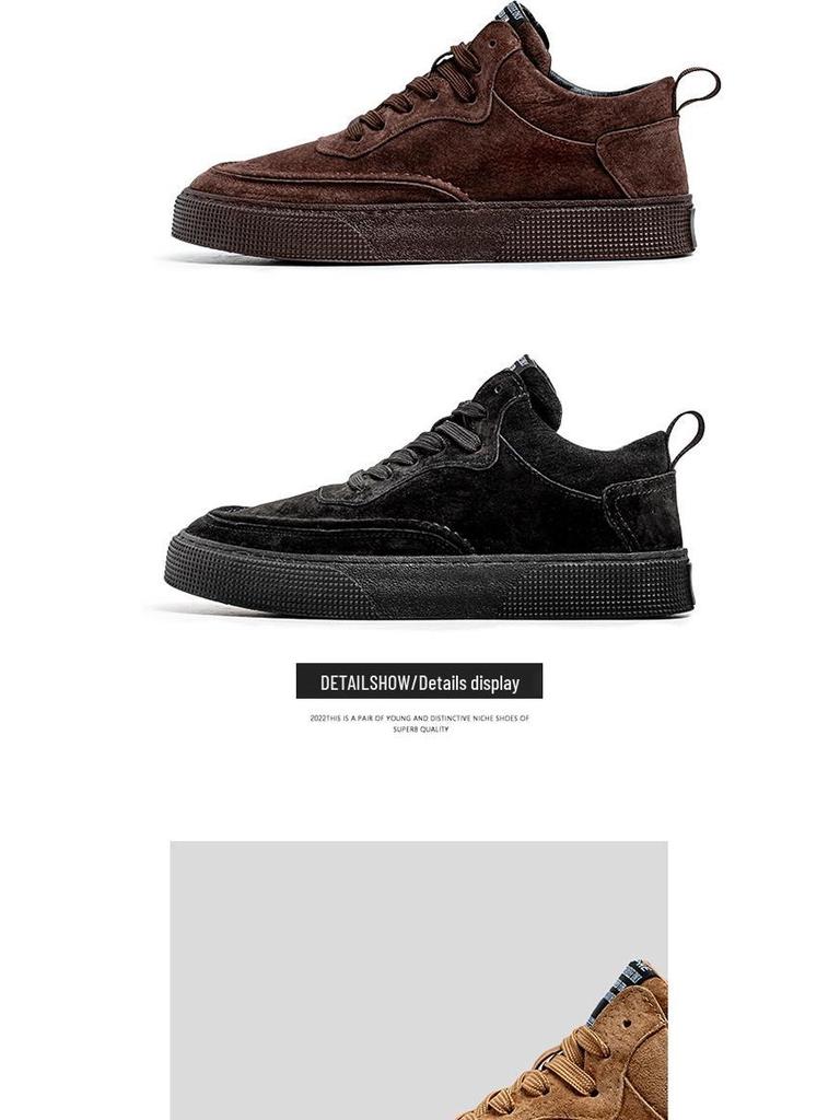 Men's Four Seasons Trend Low-Top Thick-Soled Sneakers - Casual, Height-Increasing, Flat Sports Shoes for Autumn and Winter.