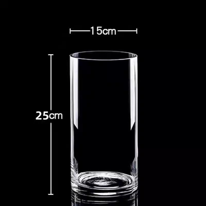 Acrylic Clear Cylinder Flower Vase Unbreakable Hurricane Tall Large Plastic Vases for Wedding Centerpieces Hydroponic Decor