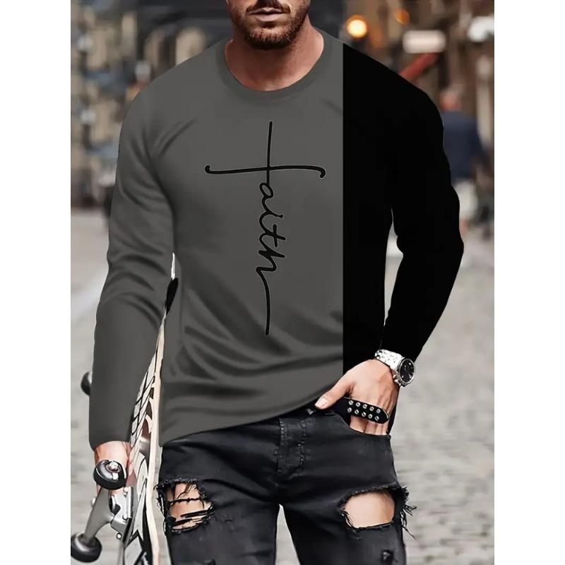 Colorful Starry Sky 3D Printed Men's Crewneck Long Sleeve Urban Street Fashion Trend Men's T-shirt Loose Casual Men's Shirt