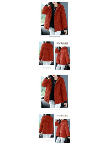 Trendy Warm Cotton Coat for Autumn/Winter 2025 - Plus Size Women's Short Jacket