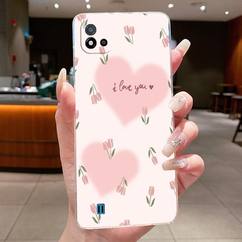 For Realme C11 (2021) RMX3231 / Realme C11 2020 RMX2185 Casing Clear Luxury Fashion Butterfly Flowers Soft Silicone Phone Case
