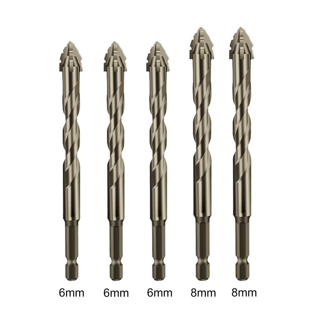 Eccentric Drill Bit Set Four-Flute Sawtooth Metal Eccentric Drill Bits Versatile High Hardness Twist Drill Bits For Drilli tool
