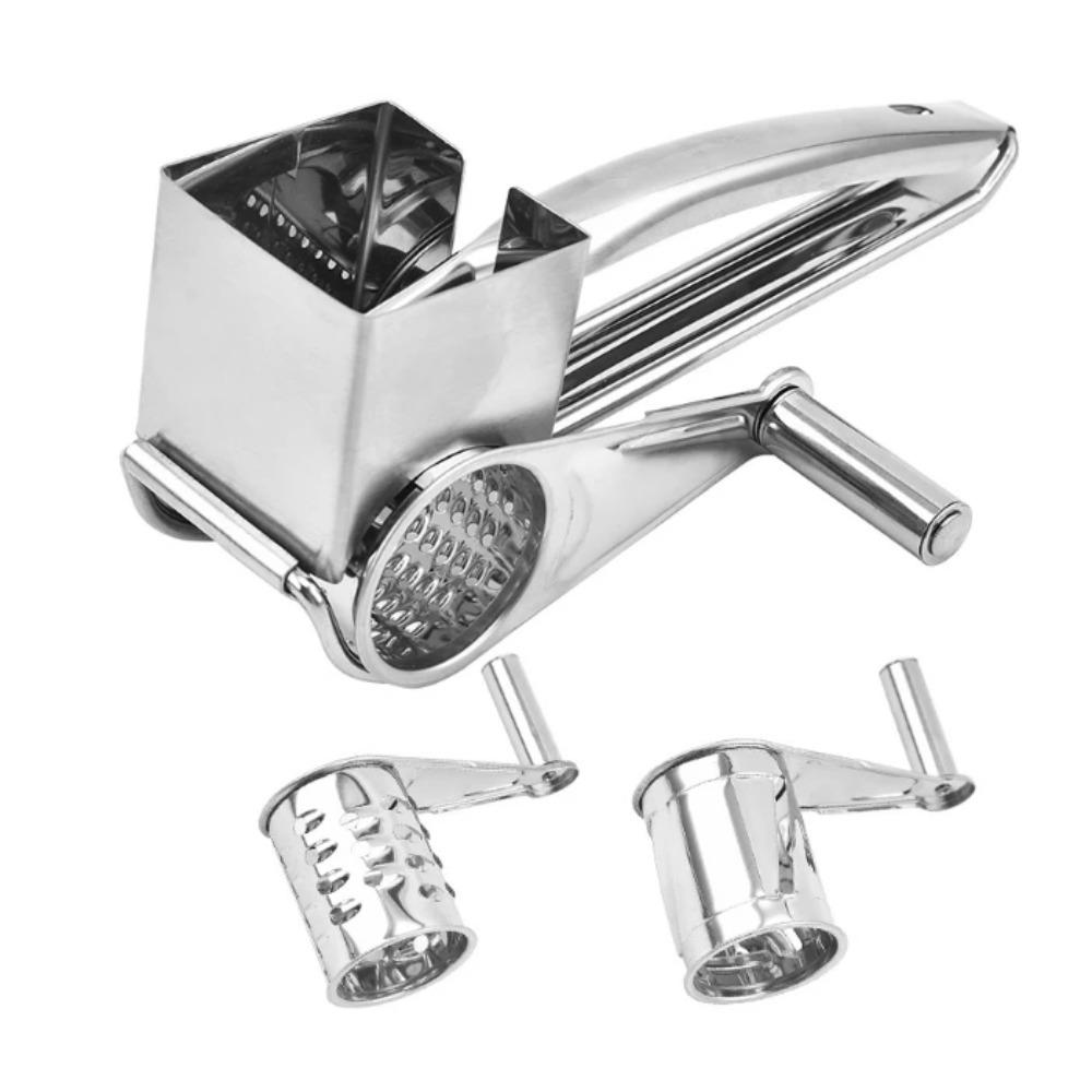 304 Stainless Steel Cheese Grater with 3 cutters Household Kitchen Hand Rotation Creative for cheese nut baking tools