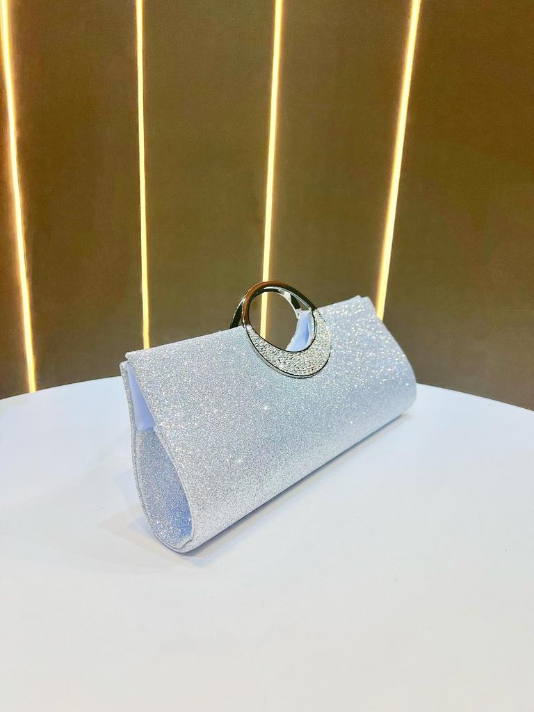 Elegant Evening Clutch: Diamond-Encrusted, Versatile Handbag for Banquets & Special Occasions