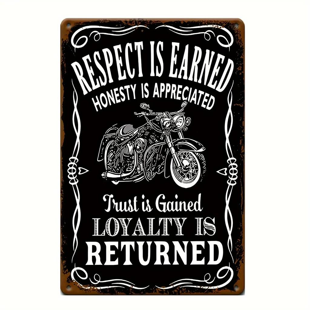 Vintage Motorsykkelentusiaster Metallkunst Nostalgisk Garasjedekor Metallblikkskilt Plakater Skilt for Bar Garasje Klubb Vintage Elskere