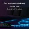 USB C Wire Type C Micro USB Type C Data Cord Charge Wire Mobile Phone Charging Cables Glowing Cable