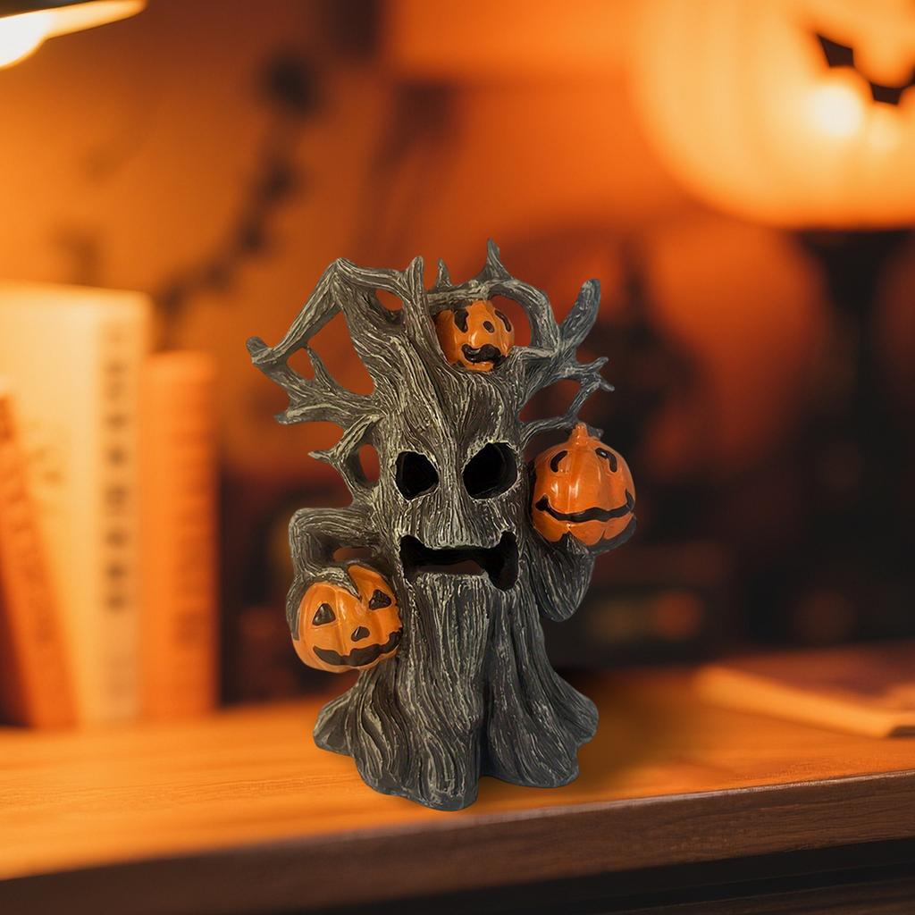 Halloween Pumpkin Tree Shape Sculpture Ornament Decoration Home Décor Crafts