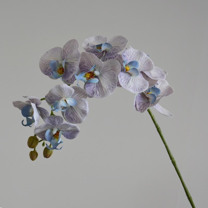 Luxury Artificial Phalaenopsis Flower Arrangement - 9 Heads, Morandi Color for Weddings & Hotels