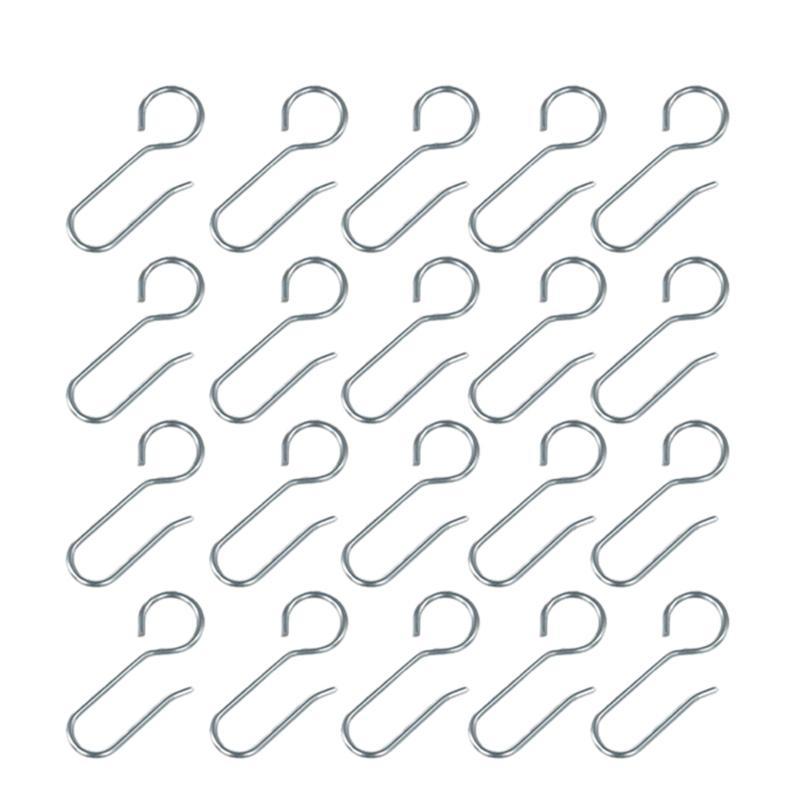 62KD Lightweight Metal S Hooks for Curtain Mounting Convenient Hooks for Curtain Hangings Track Drapery Hook Pin Hangers