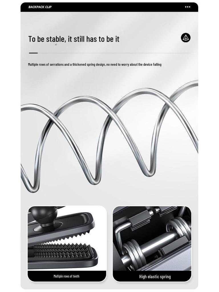 Gopro13 Magnetic Backpack Mount for 360 x4/x3/Acepro/DJI Action 5/4