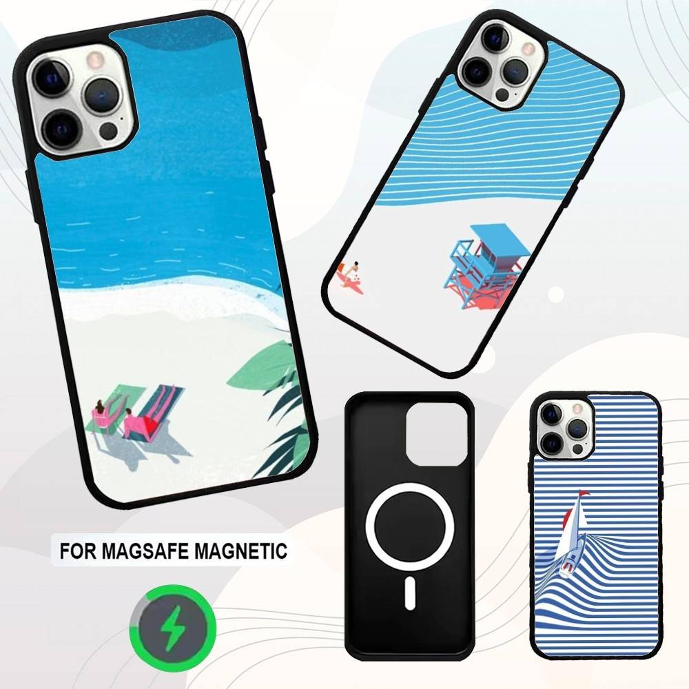 Coque de téléphone Art D-David H-Hockney Pour iPhone 16e,16,15,14,13,12,11,Plus,Pro,Max,Mini Chargement sans fil magnétique Magsafe