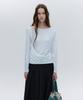 Soltipebeul Unbalanced Draping Top [White]