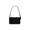 Pouch 20 Embossed Letter Logo Zipper Coated Canvas Clutch Shoulder Bag Small Women's Black