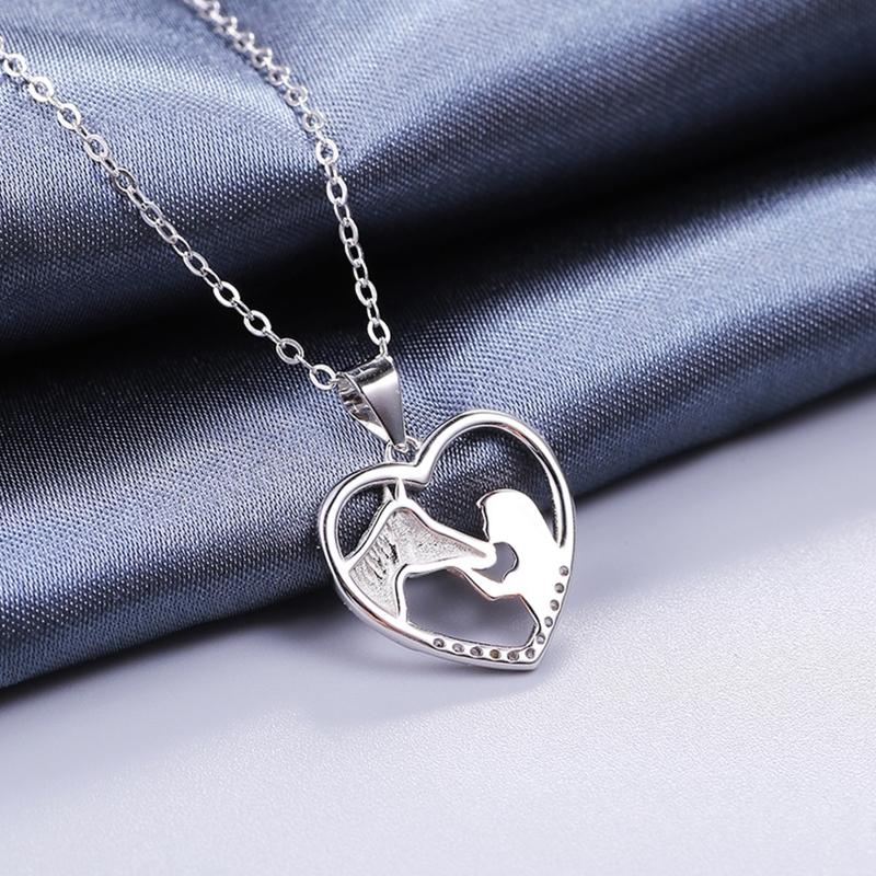 Heart Girls with Horse Pendant Necklaces Rose Gold Charm Necklace Jewellry