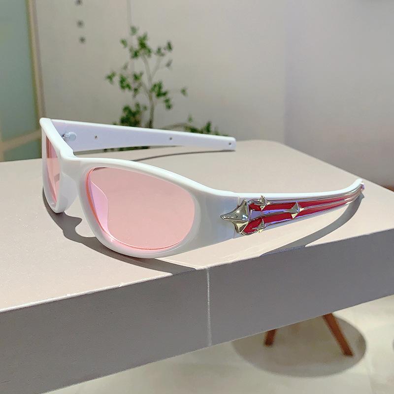 

New Cat Eye Sunglasses Women For Men Luxury Brand Designer Vintage Sun Glasses Popular Punk Hip Hop Rivet Star Shades Uv400