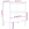 Nightstand with Metal Legs White 40 x 30 x 50 cm