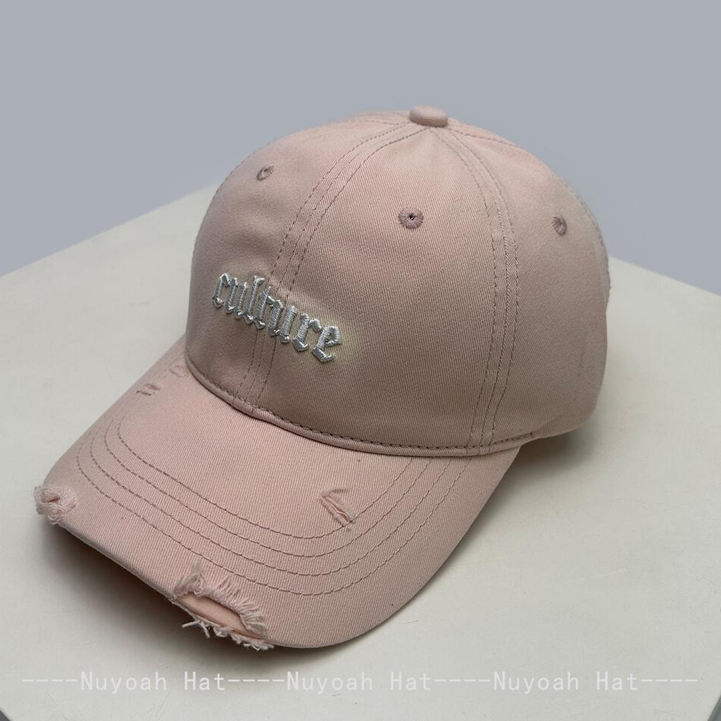 Sunshade Simple Versatile Broken Style New Men Women Casual Peaked Caps Fashion Korean Embroidered Letters Baseball Hats ins