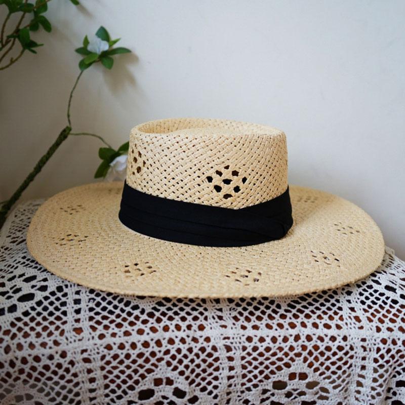 Women Sun Hats Wide Brim Straw Hat белый