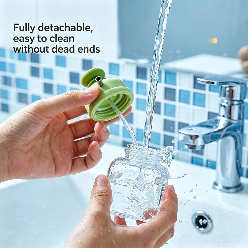 Glass Oil Dispenser Press Type Quantitative Control Leak Proof Nozzle For Home Kitchen Cooking Baking