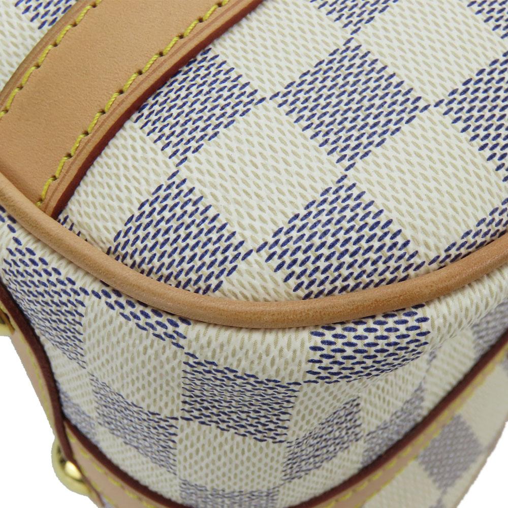 Used LOUIS VUITTON Tote Bag Stresa PM N42220 Damier Azur/Nume leather white Fashionable