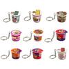 1 Piece Japan And South Korea Kimchi Bucket Keychain Simulation Food Toys Mini Cute Korean Ramen Noodle Pendant