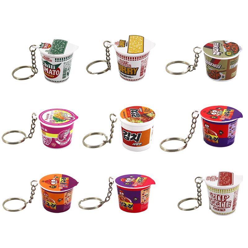 1 Piece Japan And South Korea Kimchi Bucket Keychain Simulation Food Toys Mini Cute Korean Ramen Noodle Pendant