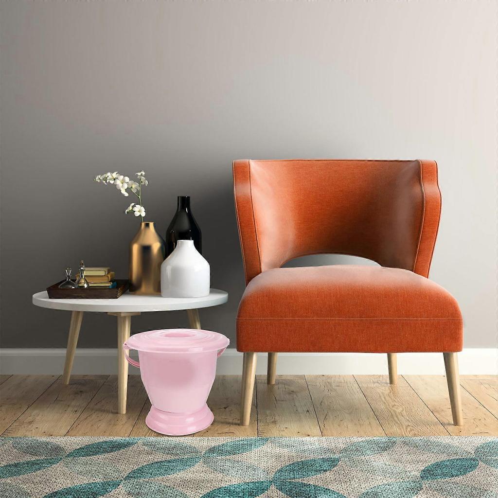 1pc Plastic Buckle Spittoon Household Bed Pan Night Urine Pot with Handle