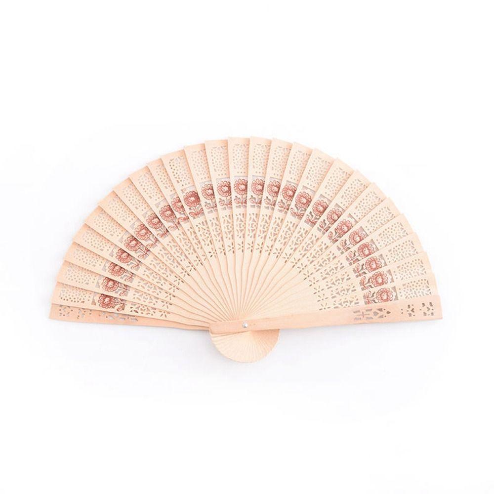 Éventail pliant en bambou et bois gravé ajouré Nouvel éventail à main Femmes