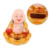Solar Buddha Statue Solar Nodding Maitreya Car Ornament Decoration Shaking Head Toy for Wealth and