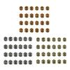 24x Wikinger-Runen-Alphabet-Zeichenperlen Bartperle für Männer Lose Abstandshalterperle DIY Schmuck Haarteil Schmutziges Zopfornament